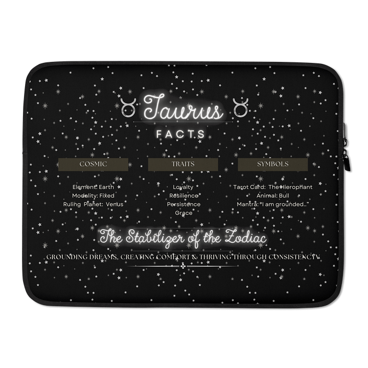 Taurus 2025, Attributes Table, Laptop Sleeve product image (2)