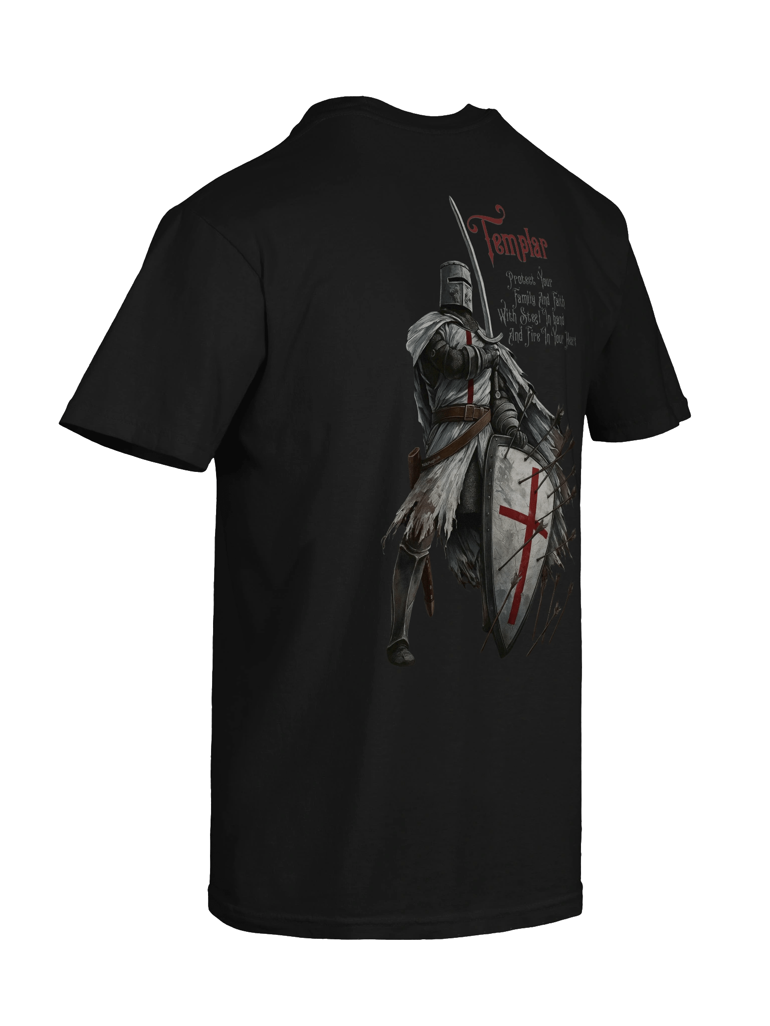 Templar Knight Tee - Shield the Weak, Strike the Wicked, product image (10)