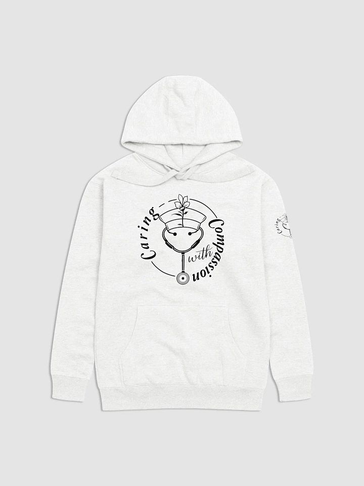 Caring With Compassion Nurse Line Art Hoodie product image (1)