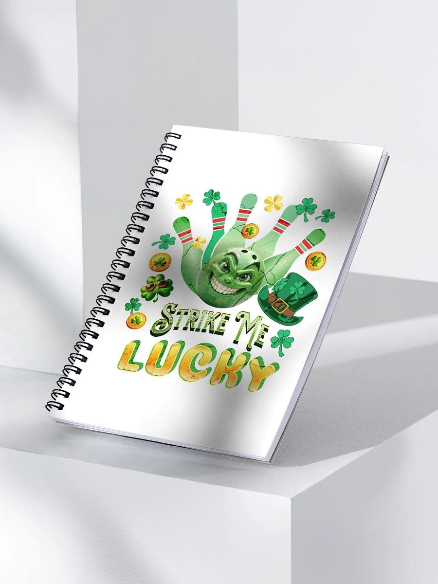 Strike Me Lucky Bowling Spiral Notebook product image (3)