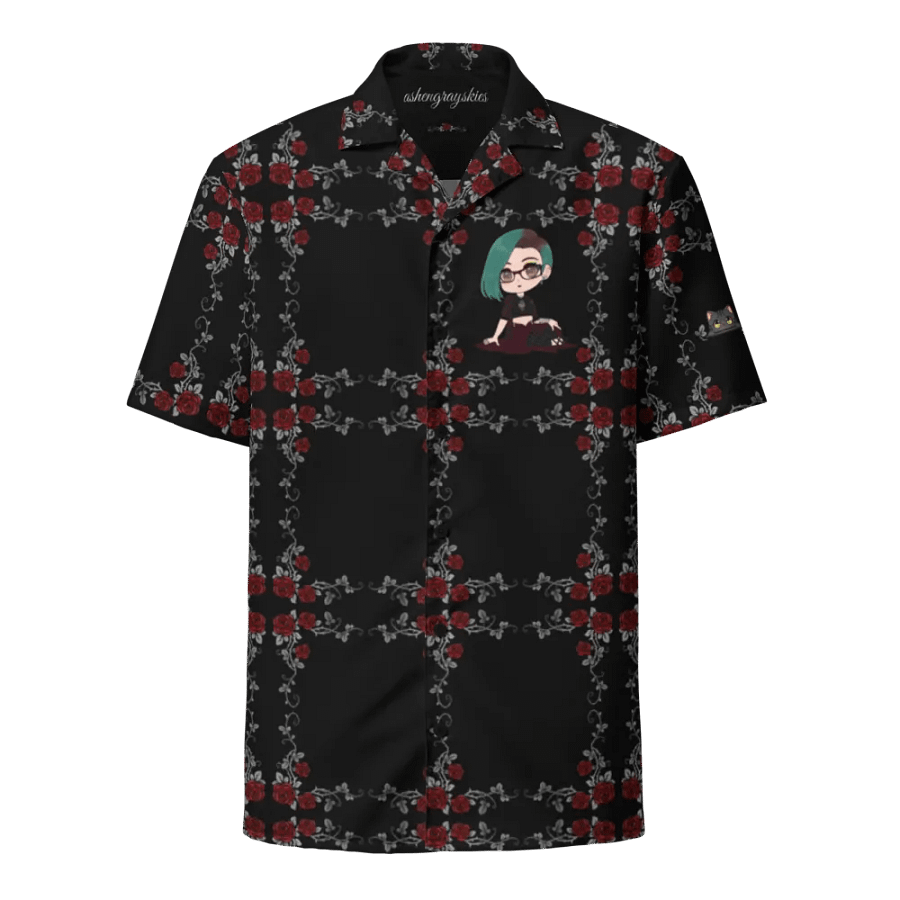 Black Twitch Hawaiian Dress Shirt product image (1)