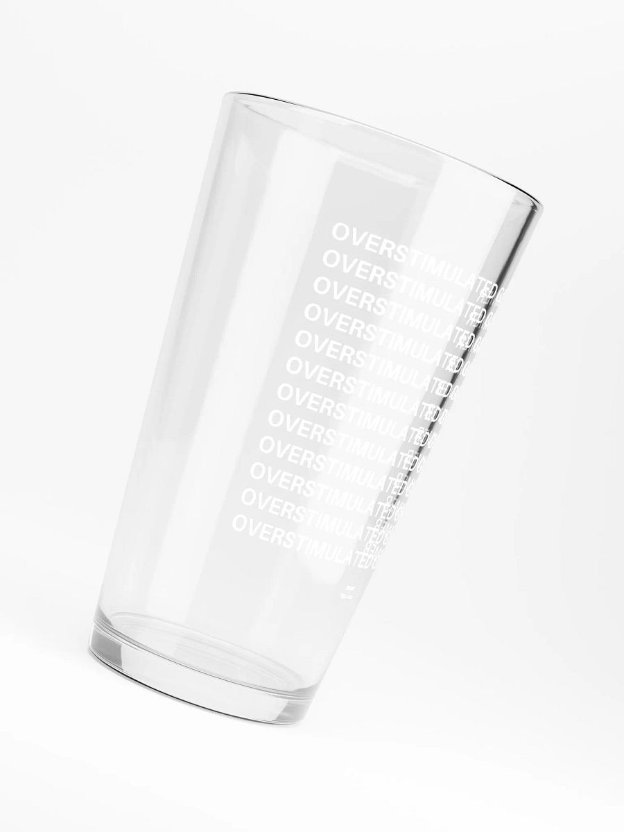 OVERSTIMULATED GIRL SUMMER white pint glass product image (6)