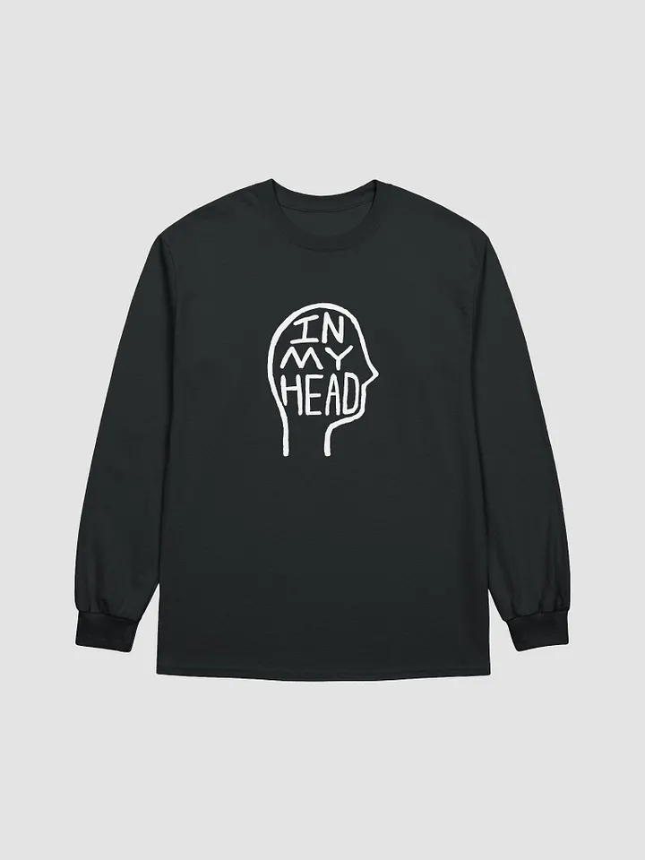 In My Head (white design) printed cotton long sleeve product image (2)