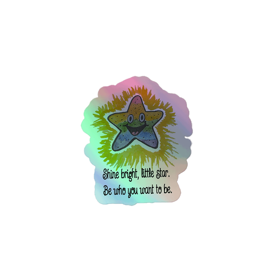 Shine Bright, Little Star holographic sticker product image (1)