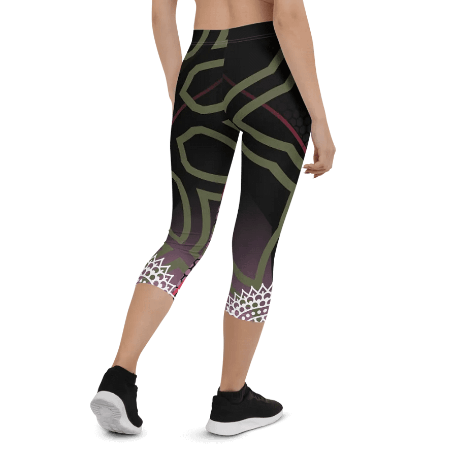 Sublicolor 301C All-Over Print Capri Leggings – Style Meets Comfort! 🎨👖 product image (2)