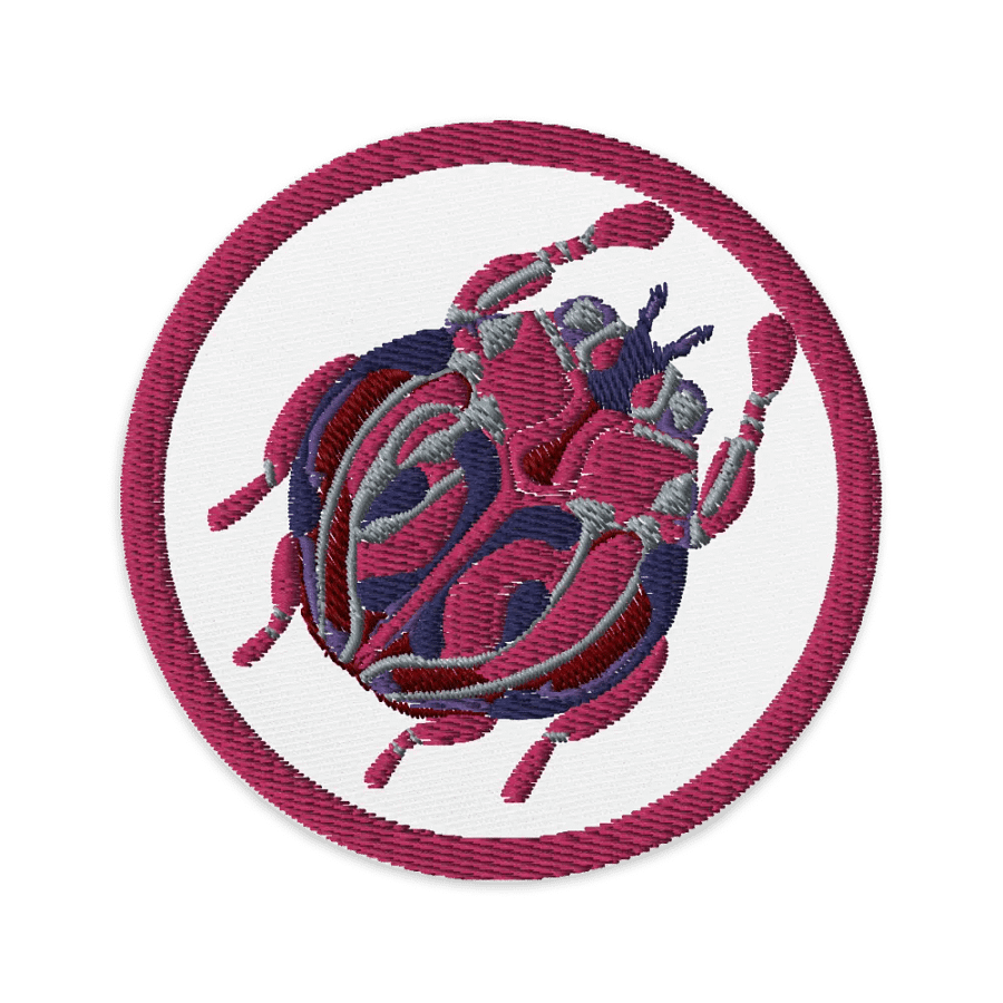 Pink Ladybug Embroidered Patch product image (9)