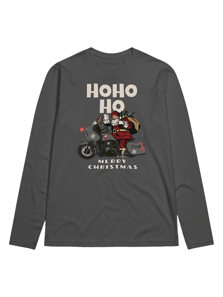 🎅 Ho Ho Ho Biker Santa Christmas Long Sleeve product image (1)