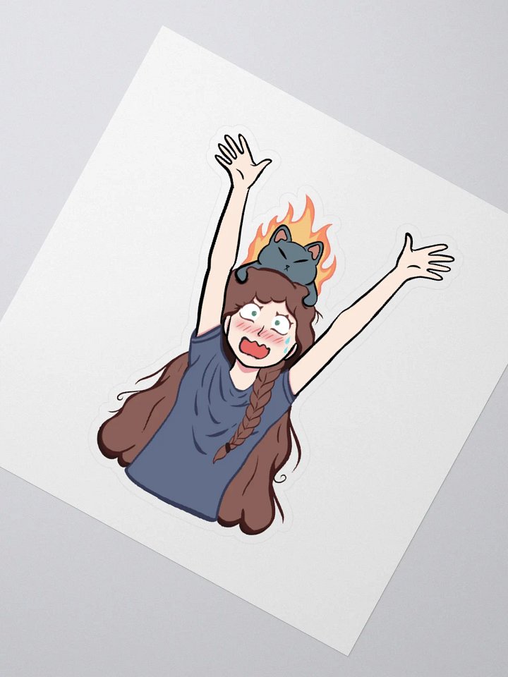 I have to go! My cats on fire sticker! product image (2)