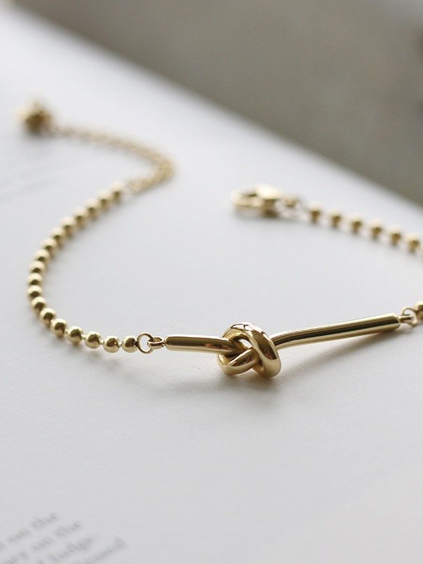 Knotted rope Bracelet | 18K Gold Plated product image (7)