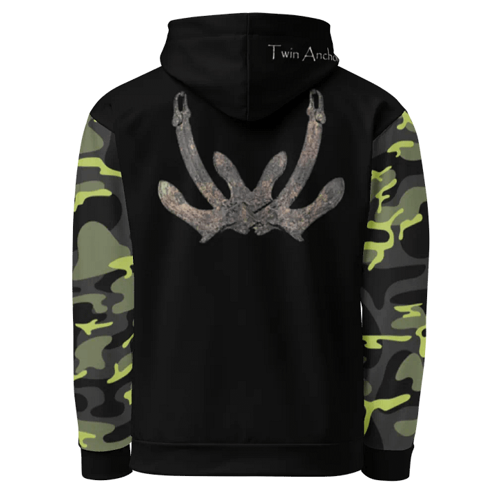 Camouflage & Black Anchor Hoodie product image (1)