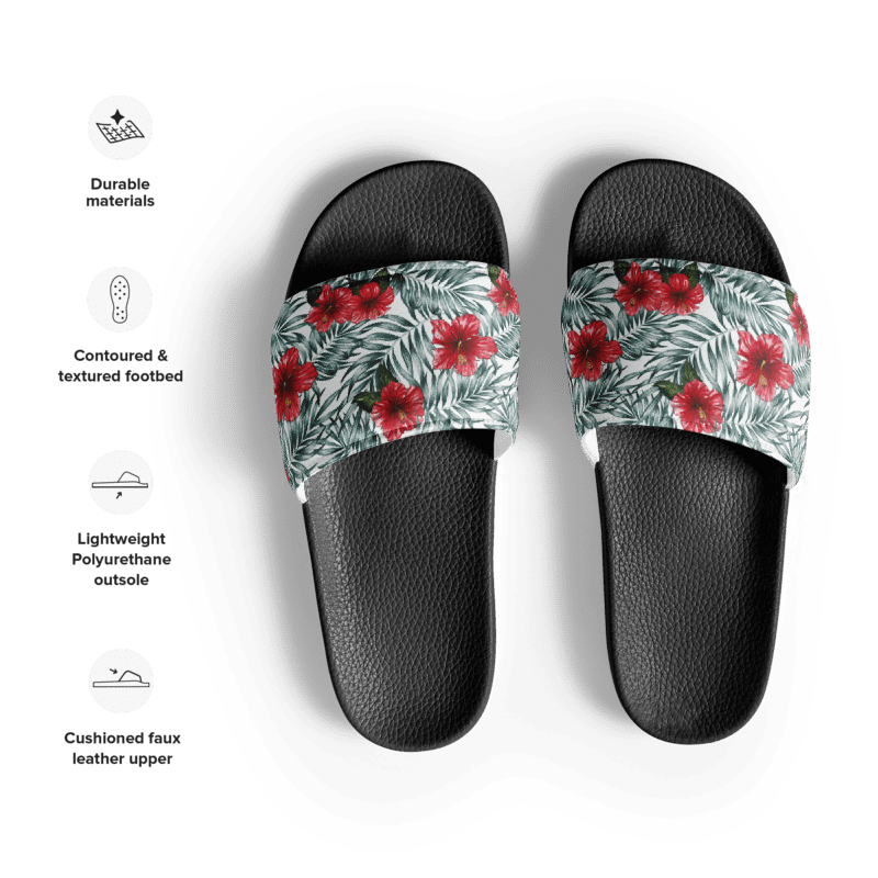 Hibiscus Leaf Design | Women's Slides product image (2)