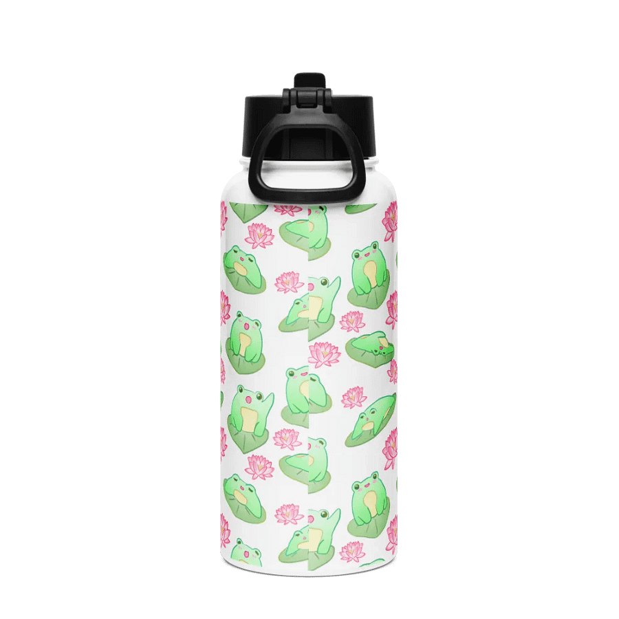 Kawaii Froggie Bottle With Straw product image (2)