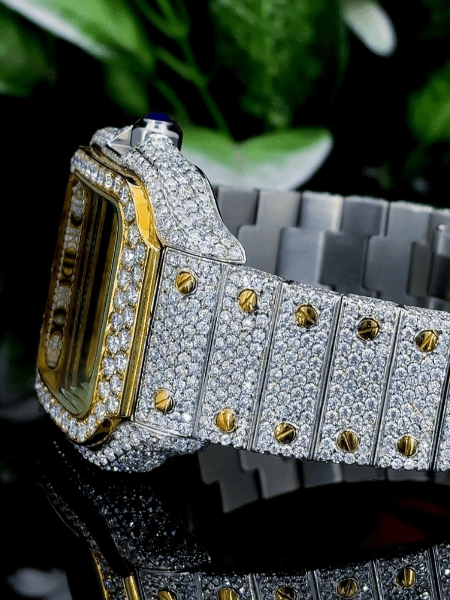 Krushnam's Gold White Dual-tone Cartier with Roman Letter product image (3)