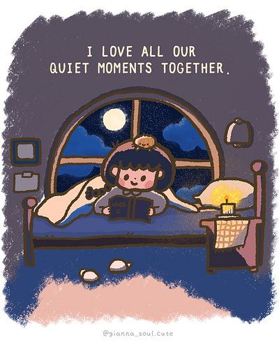 After a long day, a quiet time, soul to soul, is more than enough.🌌

#selfcare #selflove #cuteart #kawaii #cutedrawing