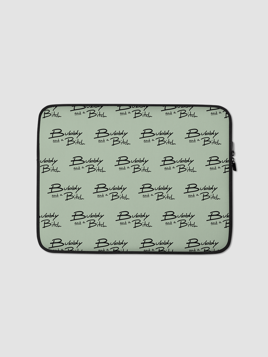 Bubbly and a B*tch yellow laptop sleeve product image (1)