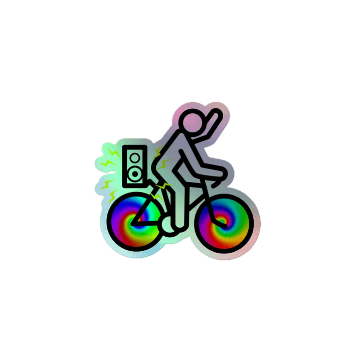 Holographic Bike Rave Sticker product image (1)