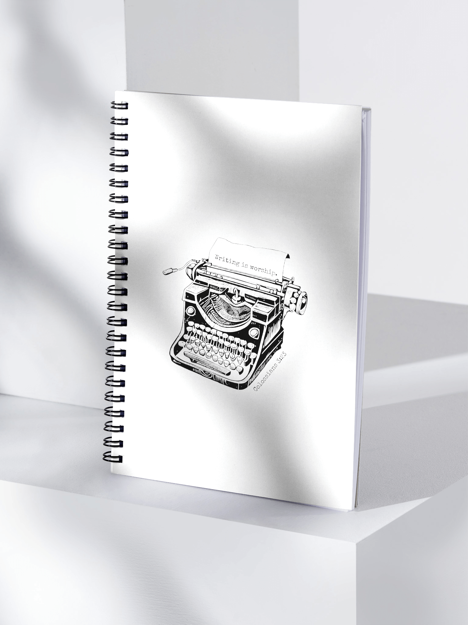 "Writing is Worship" Spiral Notebook product image (5)