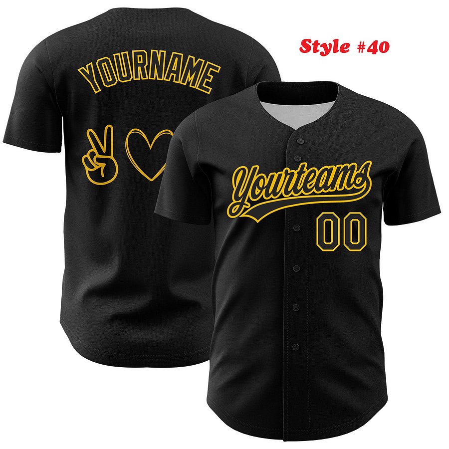 Authentic Baseball Jersey, Custom Baseball Jersey, Personalized Sport Jersey, Colorful, Flowers, Number, Gift, Love product image (188)