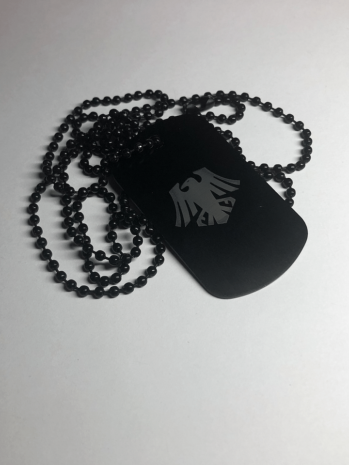 RAVEN - Engraved Dog Tag Pendant Necklace product image (2)