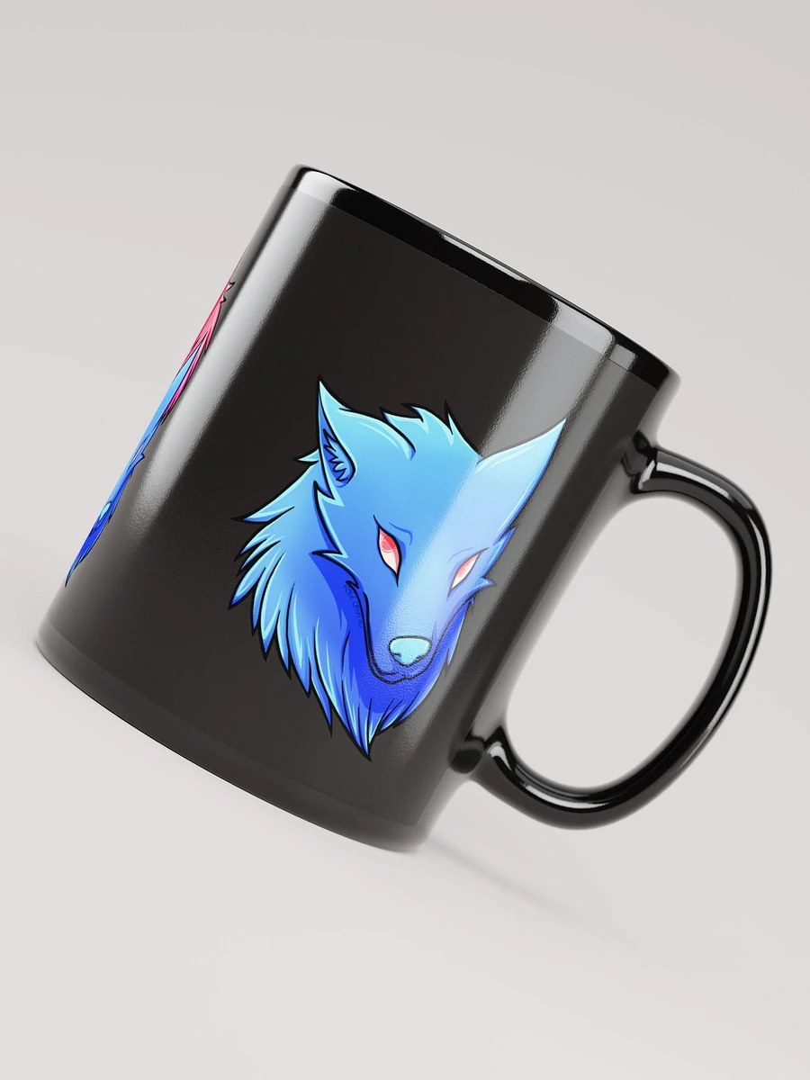 Pink and Blue Wolf Coffee Mug (Black) product image (4)