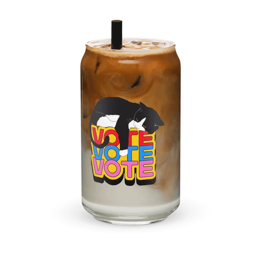 Slumbering Cat Vote Can-Shaped Glass product image (3)