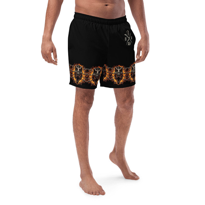 Heavy Metal dino swim shorts
