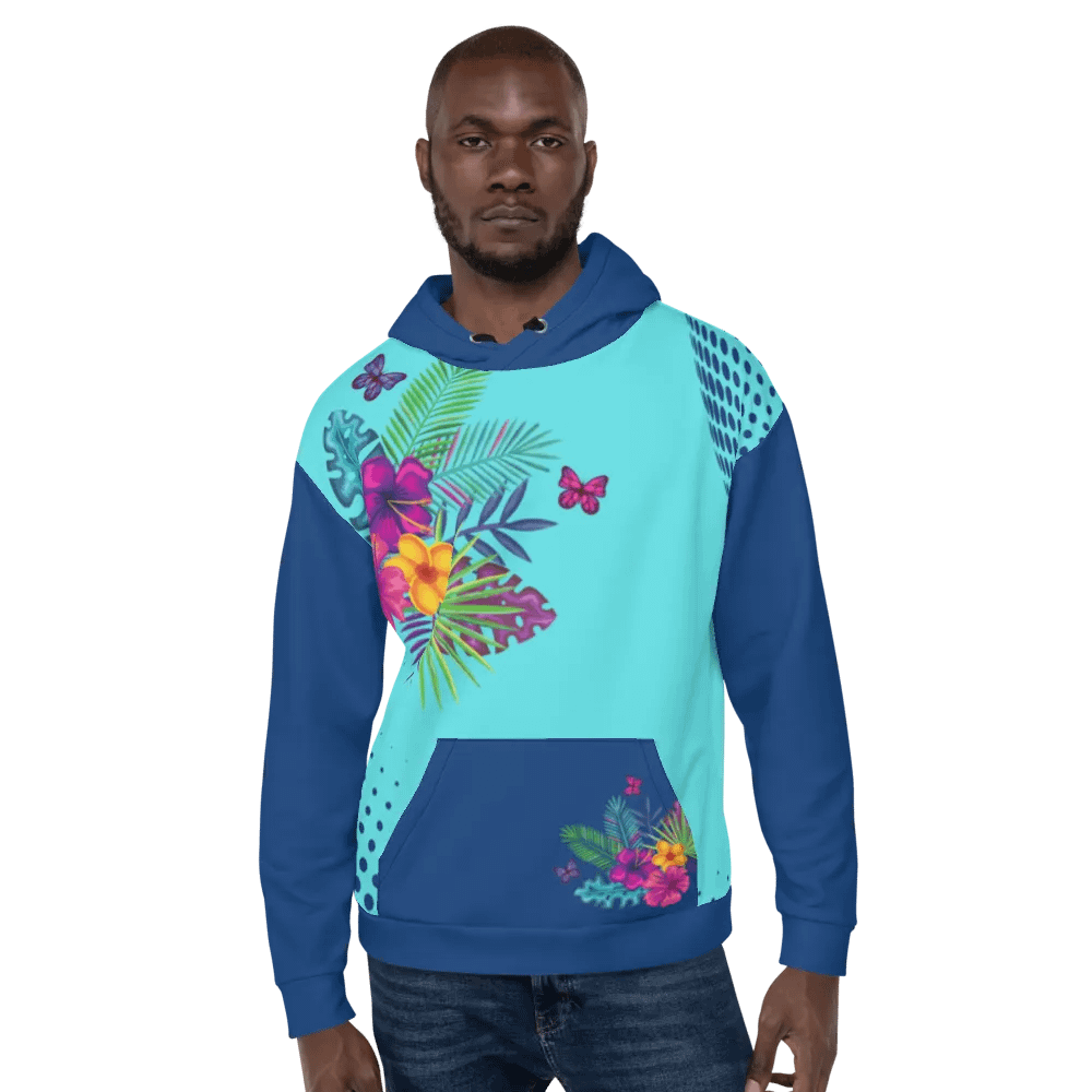 Blue Floral Hoodie product image (7)