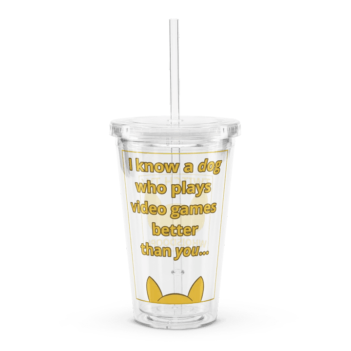 Doopsters - I know a Dog Gamer - Double Wall Plastic Tumbler (16 ounce) product image (1)