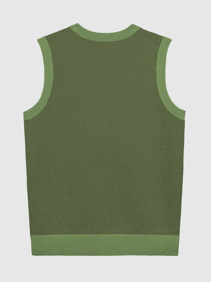 PLEASE DON'T MAKE ME TALK (duotone olive) knitwear vest product image (9)