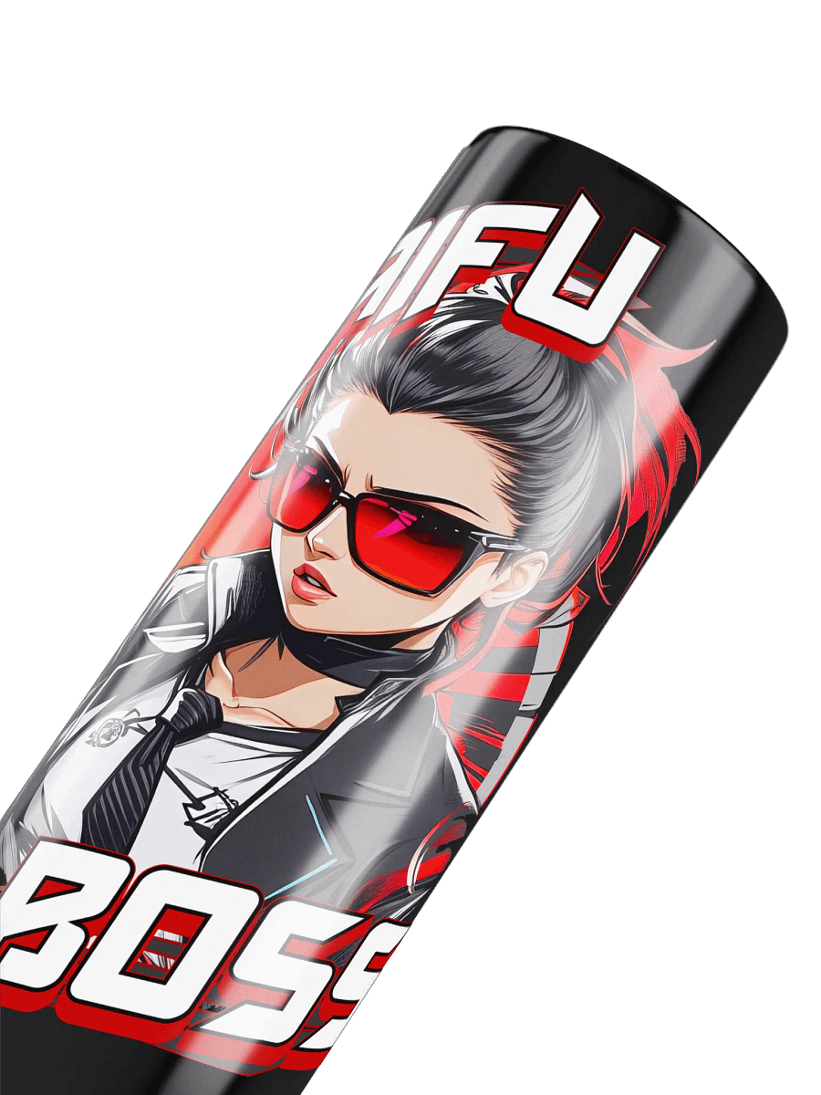 Waifu Boss 20 oz Skinny Stainless Steel Tumbler - Black - v1 product image (6)