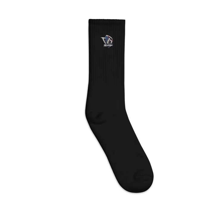 Grim Reaper Emblem Embroidered Crew Socks product image (1)