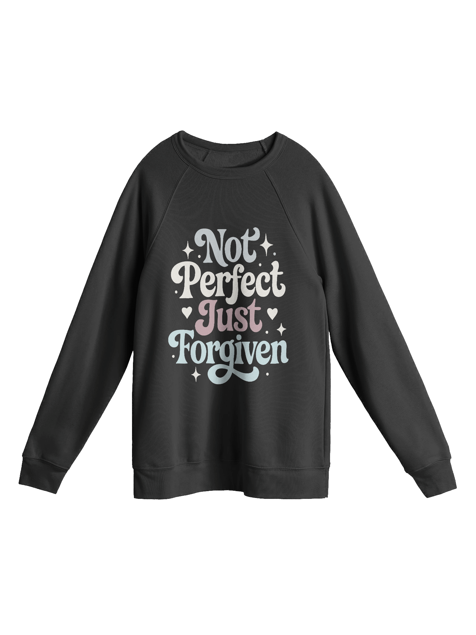 Not Perfect Just Forgiven Retro Christian Sweatshirt product image (2)