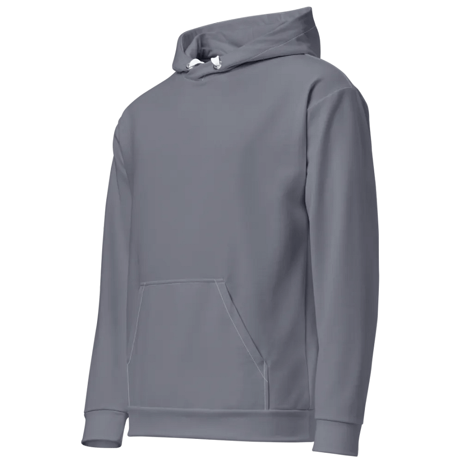Plain Cool Medium Gray Light Summer Unisex Recycled Polyester Heavyweight Premium Hoodie by Treasure Pie product image (12)