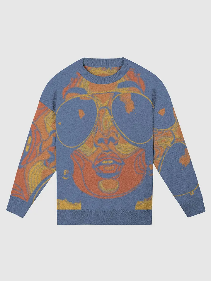 Warm Disco Summer - Denim | Custom Knitted Crewneck Sweater - Relaxed Fit product image (1)