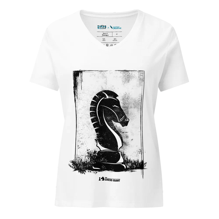 Grunge Chess: Knight's Steed women's v-neck t-shirt product image (1)