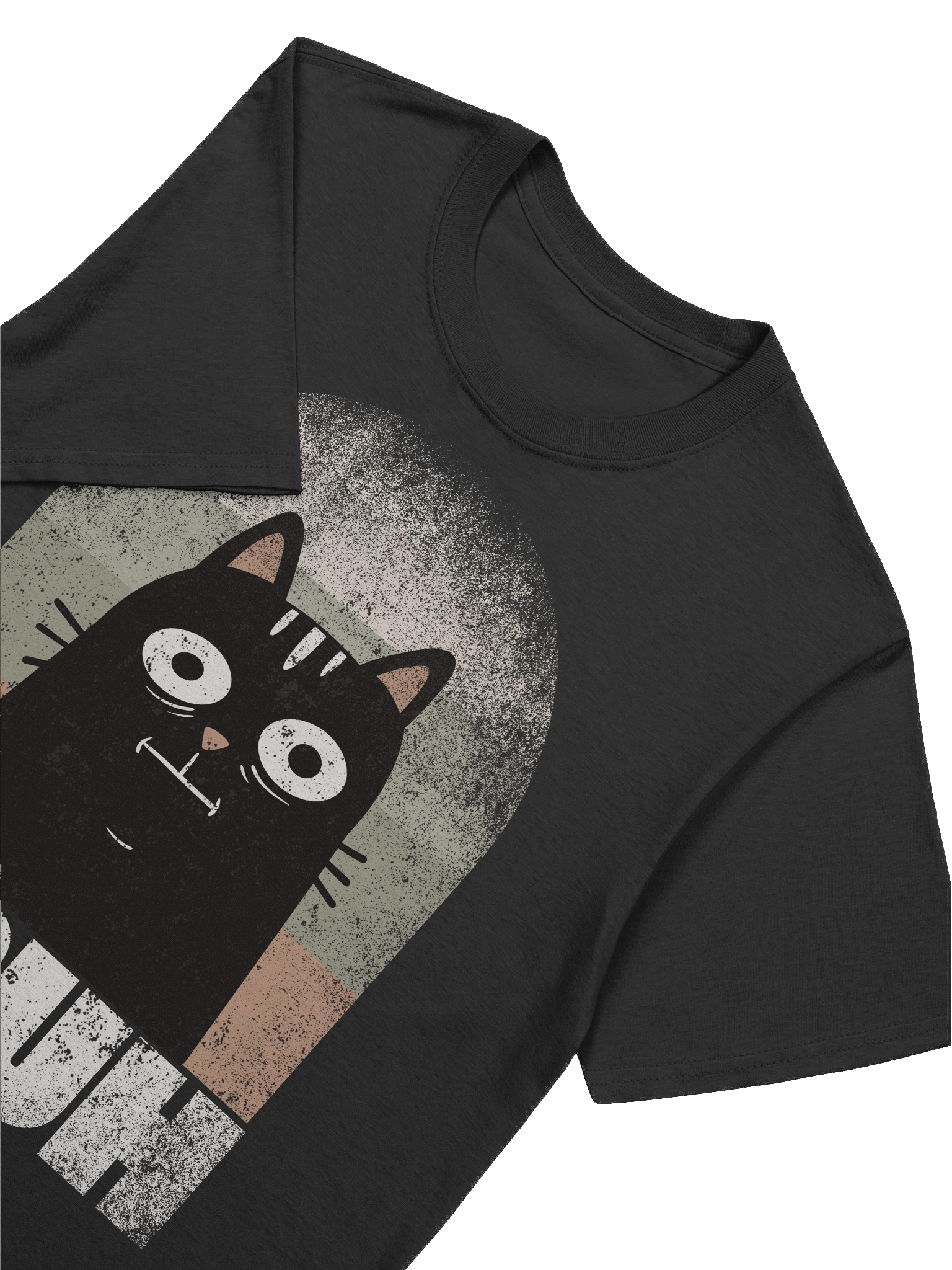 BRUH Black Retro Cat T-Shirt product image (41)