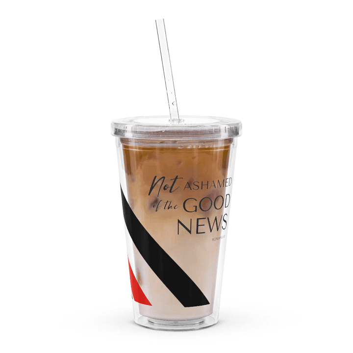 'Not Ashamed of the Good News' Bent Color Lines Tumbler product image (2)
