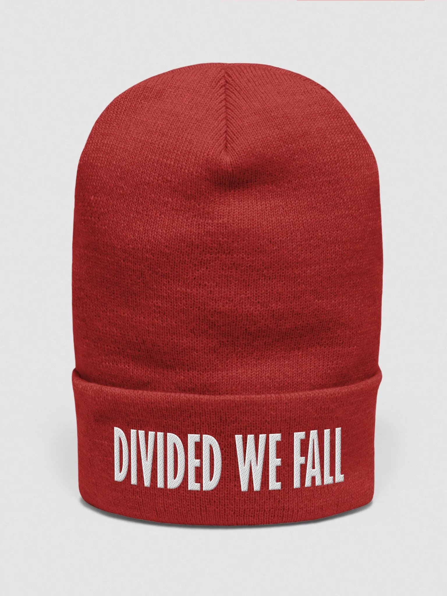 Divided We Fall - White - Yupoong Cuffed Beanie product image (1)