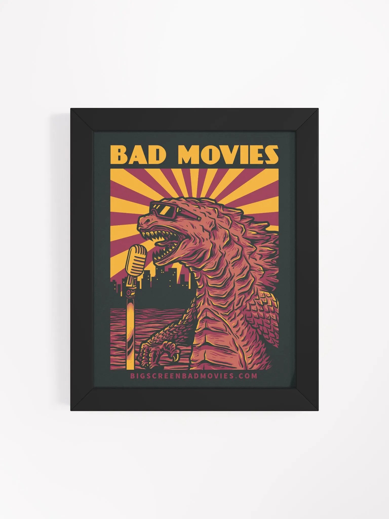 Bad Movies Giant Monster Wood Framed Matte Poster product image (115)
