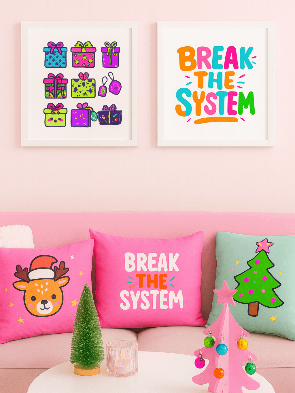 WRAPPED WITH CHEER Wallart Print With White Frame product image (2)