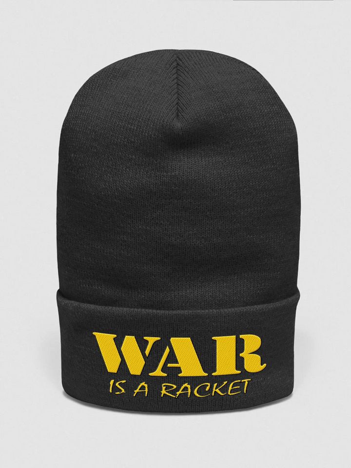 War Is A Racket - Yellow - Yupoong Cuffed Beanie product image (1)
