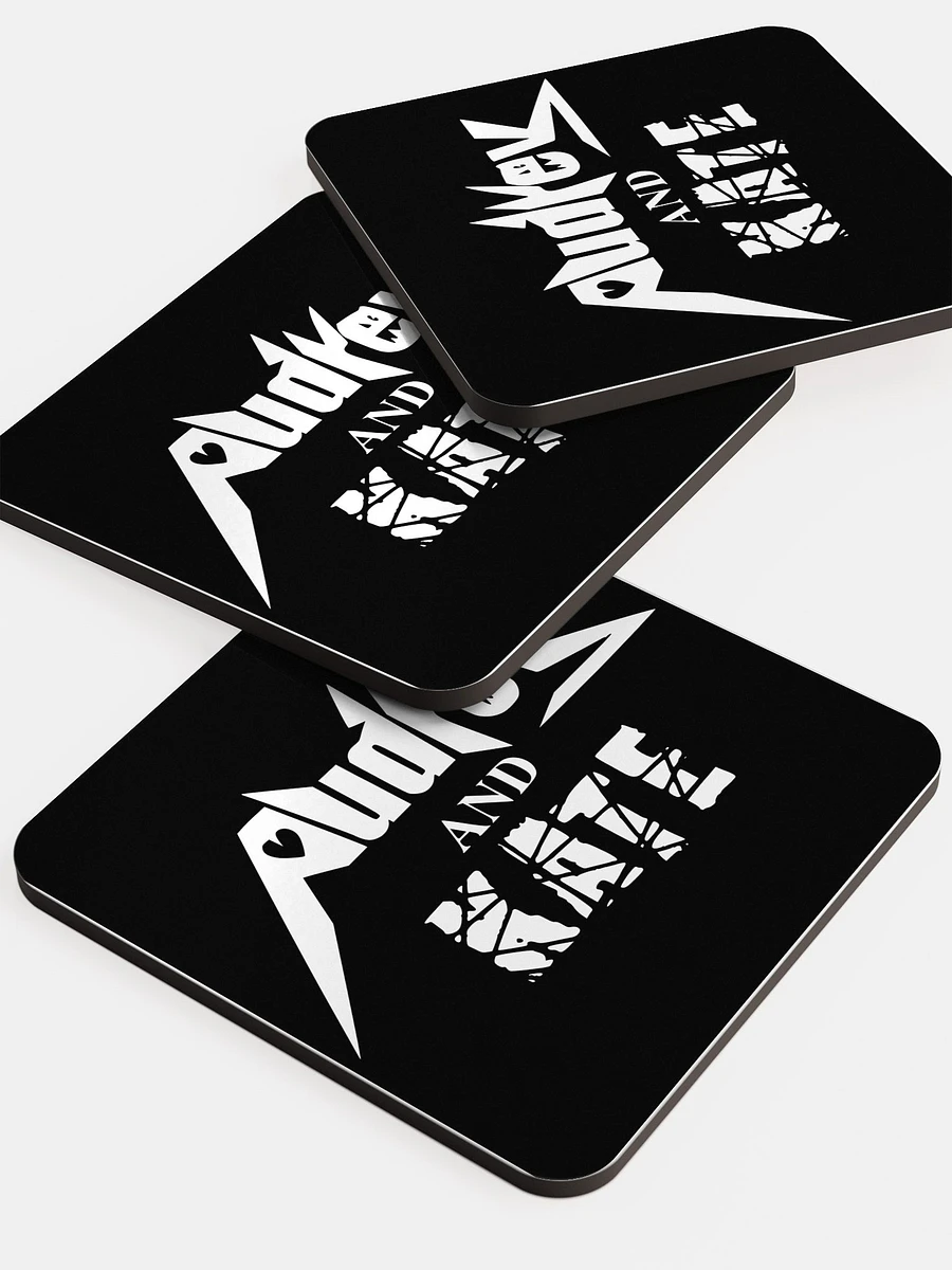 Audrey and Kate Official Square White Logo Coasters product image (5)