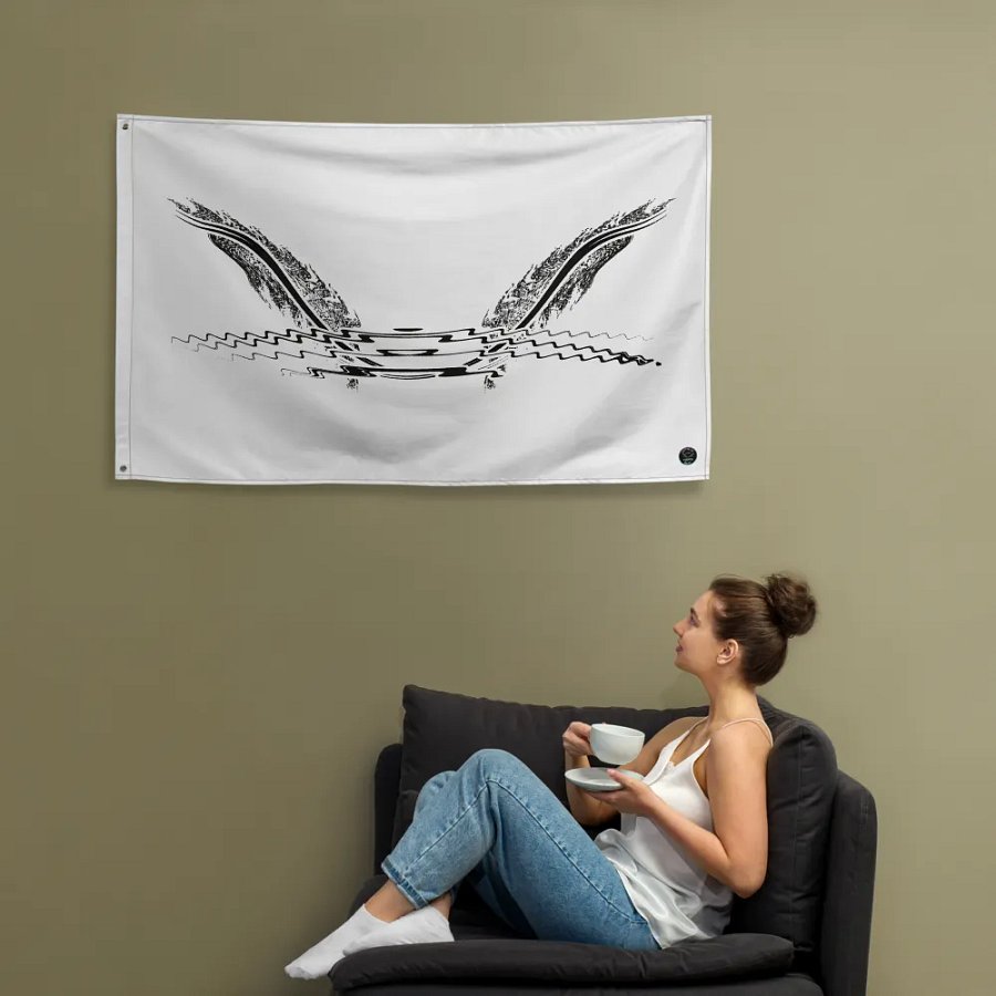 HApex Gear Black Logo - White - Flag product image (12)