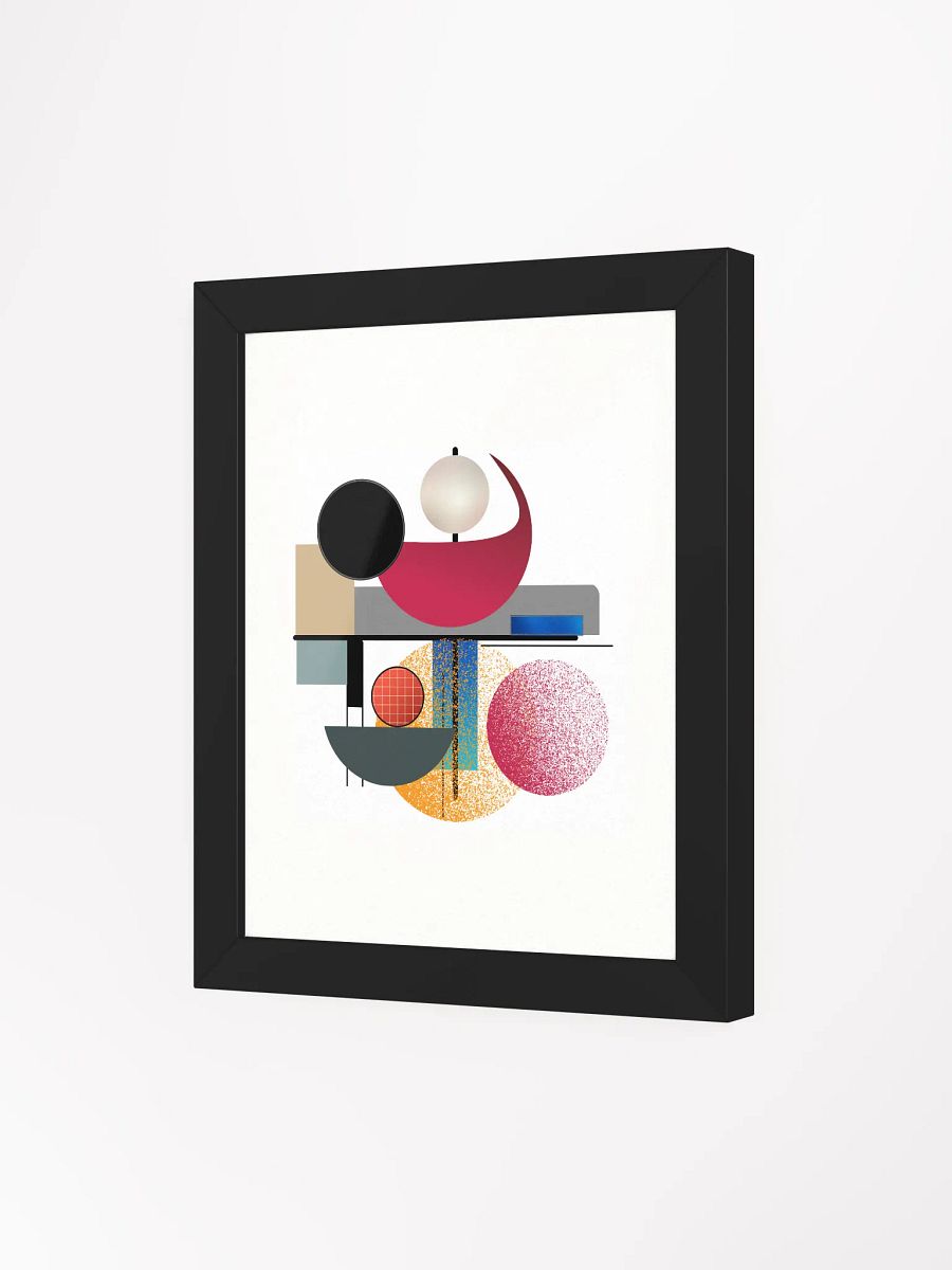 Symmetry in Color: Framed Geometric Abstract Poster product image (10)