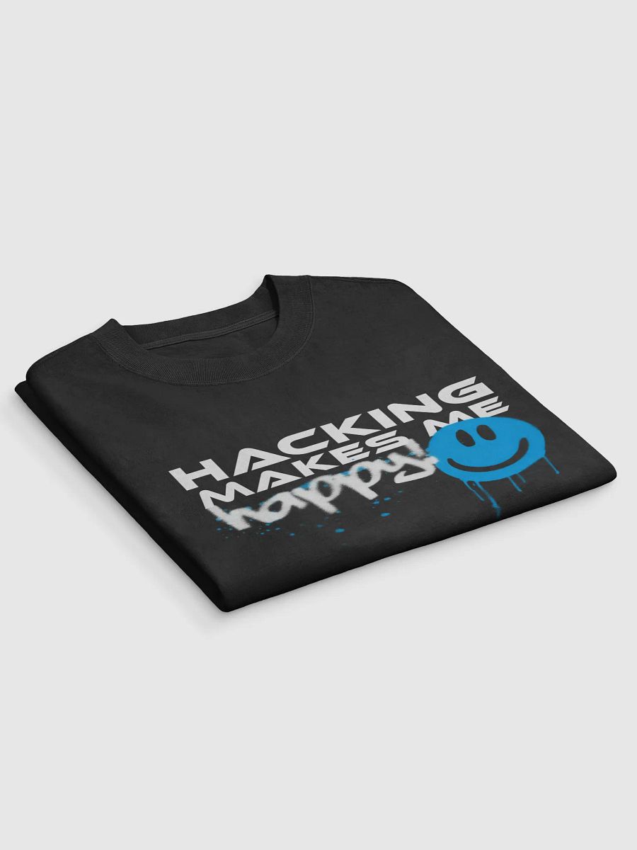 Hacking Makes Me Happy! T-Shirt (Blue) product image (3)