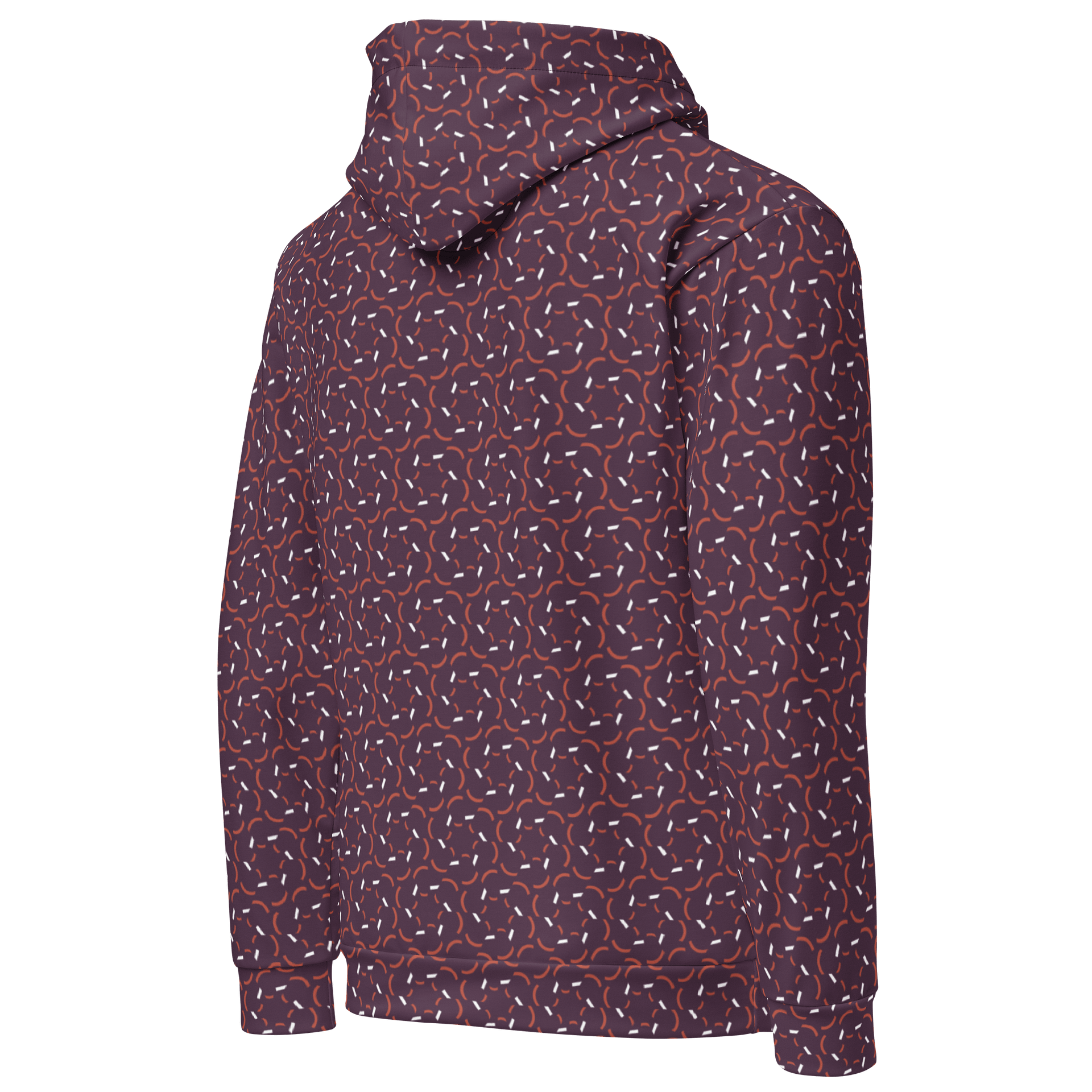 Violet Flux Geometric Allover Print Hoodie for Men and Women product image (5)