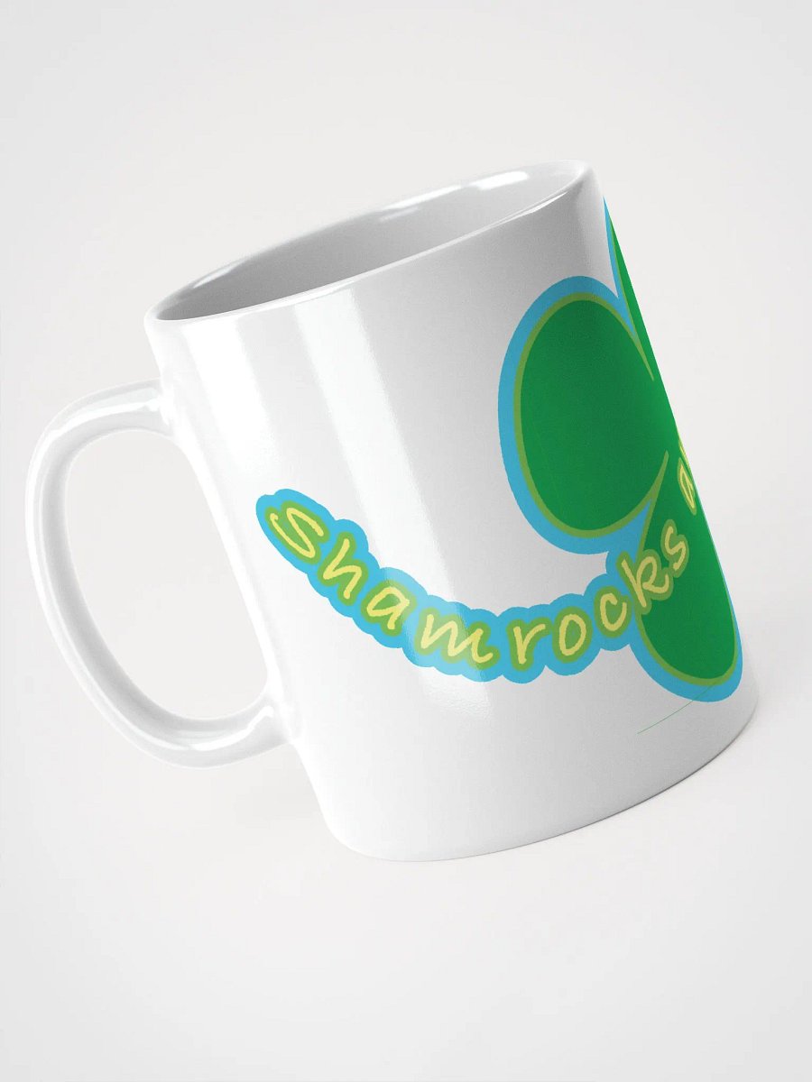 SHAMROCKS AND SUNSHINE • white glossy mug product image (5)