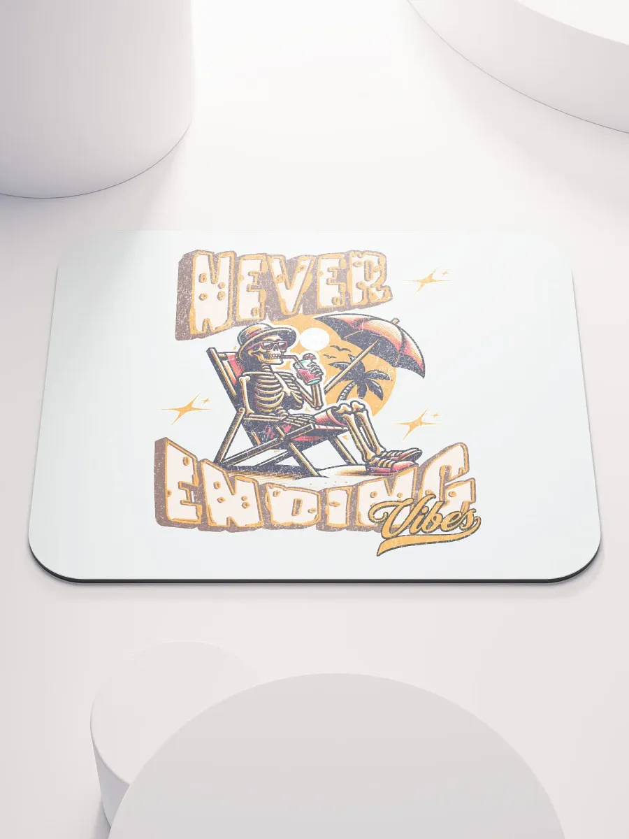 Never Ending Vibes Skeleton Tropical Mouse Pad product image (1)