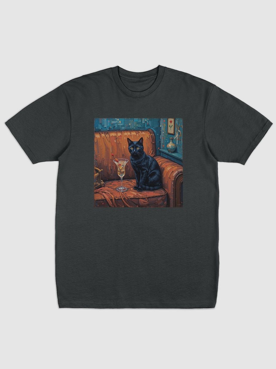 BLACK CAT ON COUCH NEXT TO MARTINI product image (1)