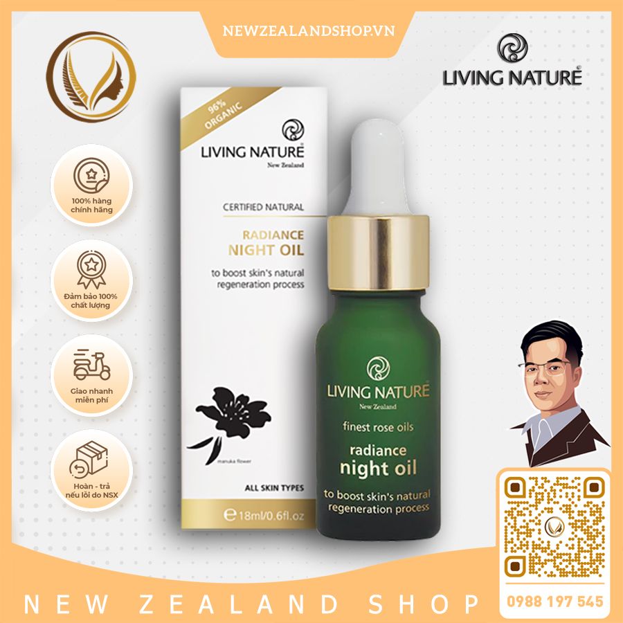 Dầu dưỡng sáng da, giảm sạm nám ban đêm Living Nature Radiance Night Oil 18ml product image (1)